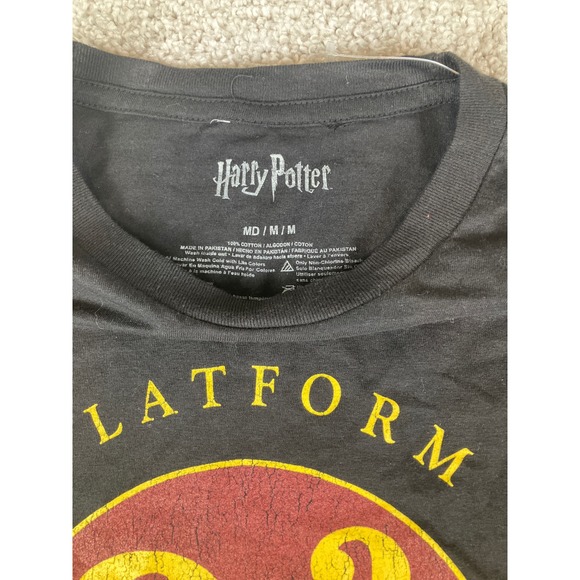 Harry Potter Platform 9 3/4 Hogwarts Express Black T Shirt Mens Medium - Picture 2 of 6